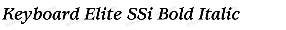 Keyboard Elite SSi Bold Italic字体转换